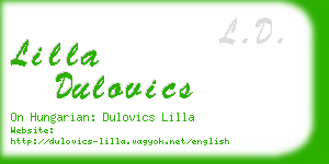 lilla dulovics business card